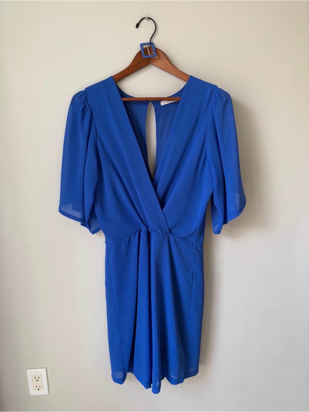 Stunning and Luxurious Women’s Summer Blue Lined Flowy Romper with Belt